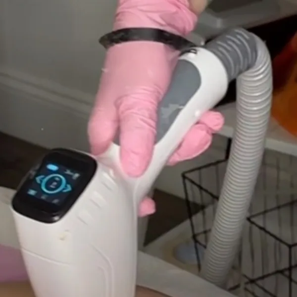 Laser hair removal handpiece at Glow Up Suite, latest reel on Instagram